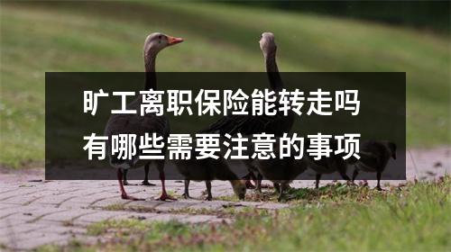 旷工离职保险能转走吗 有哪些需要注意的事项