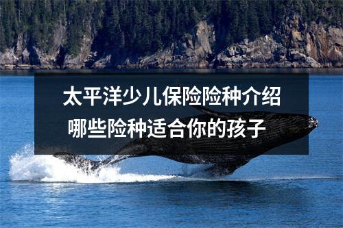 太平洋少儿保险险种介绍 哪些险种适合你的孩子