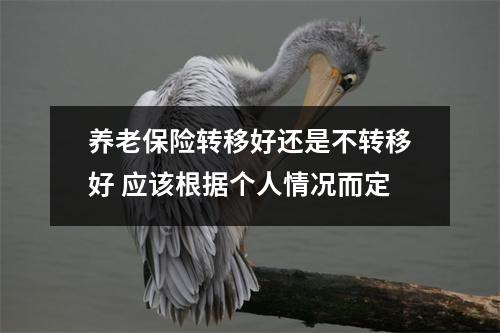 养老保险转移好还是不转移好 应该根据个人情况而定