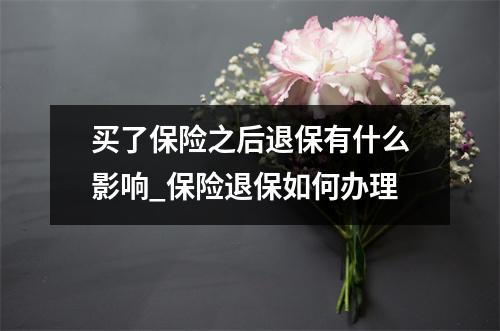 买了保险之后退保有什么影响_保险退保如何办理