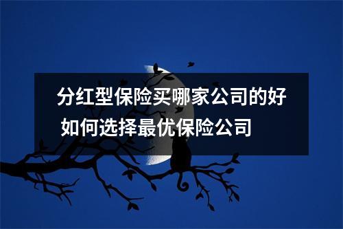 分红型保险买哪家公司的好 如何选择最优保险公司