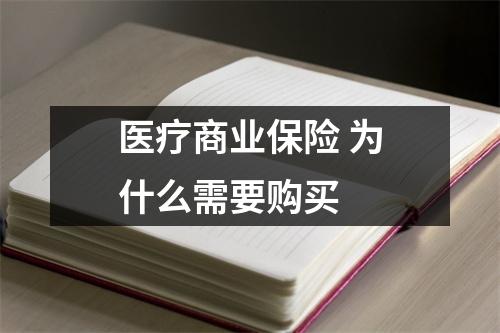 医疗商业保险 为什么需要购买 