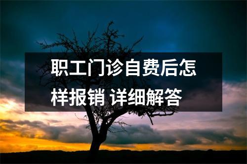 职工门诊自费后怎样报销 详细解答