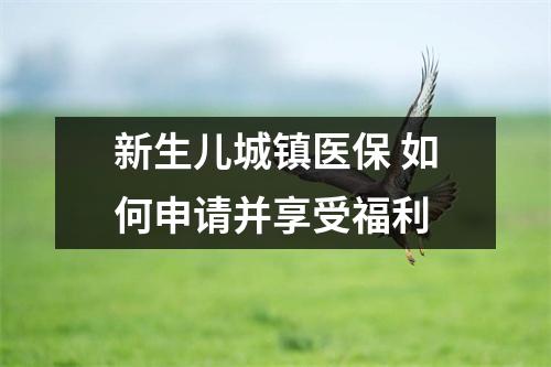 新生儿城镇医保 如何申请并享受福利