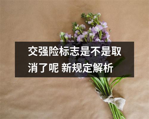 交强险标志是不是取消了呢 新规定解析