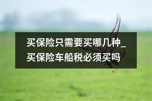 买保险只需要买哪几种_买保险车船税必须买吗