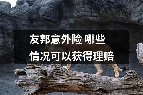 友邦意外险 哪些情况可以获得理赔