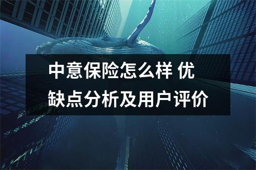 中意保险怎么样 优缺点分析及用户评价