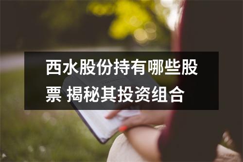西水股份持有哪些股票 揭秘其投资组合