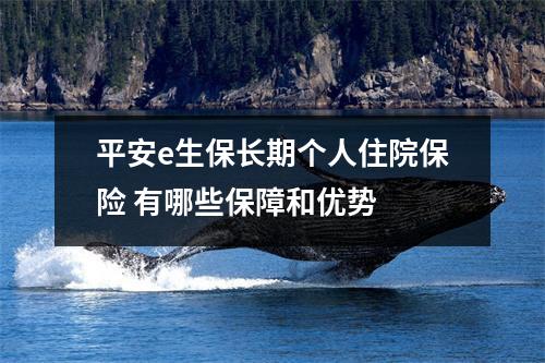 平安e生保长期个人住院保险 有哪些保障和优势