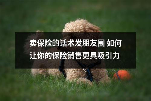 卖保险的话术发朋友圈 如何让你的保险销售更具吸引力