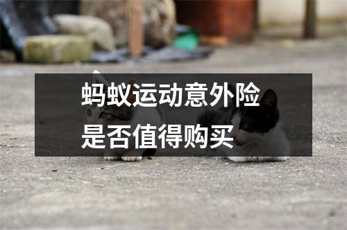 蚂蚁运动意外险 是否值得购买 