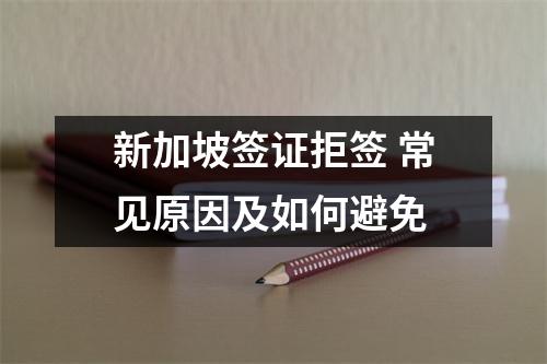 新加坡签证拒签 常见原因及如何避免
