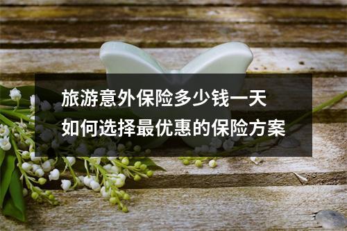 旅游意外保险多少钱一天 如何选择最优惠的保险方案