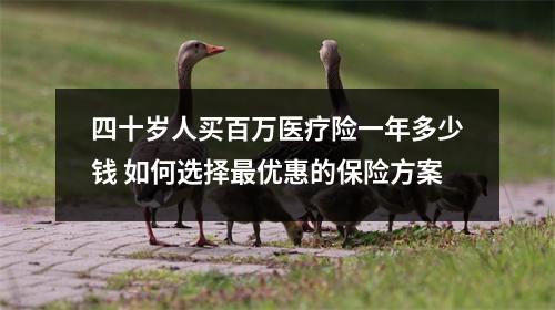四十岁人买百万医疗险一年多少钱 如何选择最优惠的保险方案