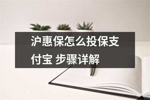 沪惠保怎么投保支付宝 步骤详解