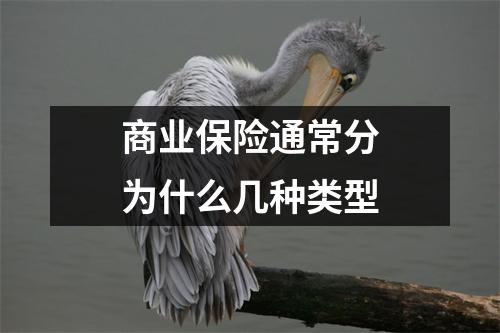 商业保险通常分为什么几种类型