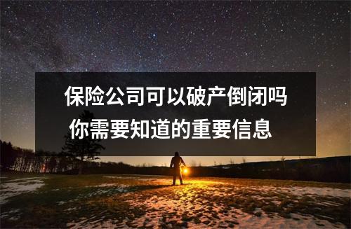 保险公司可以破产倒闭吗 你需要知道的重要信息