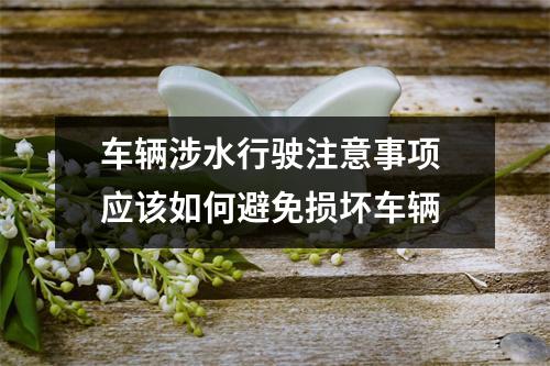车辆涉水行驶注意事项 应该如何避免损坏车辆