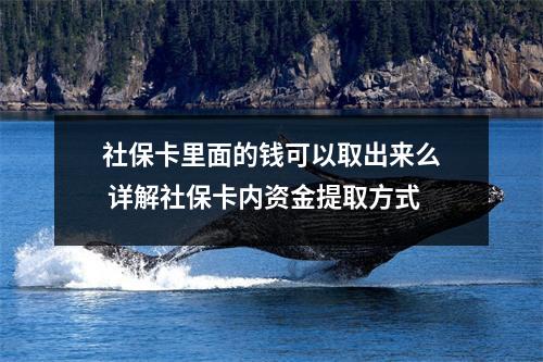社保卡里面的钱可以取出来么 详解社保卡内资金提取方式