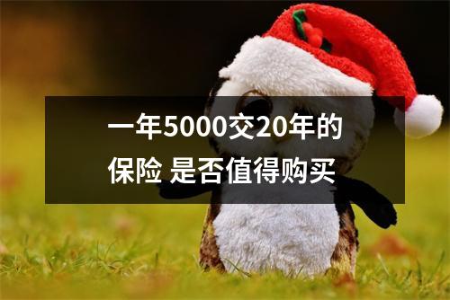 一年5000交20年的保险 是否值得购买