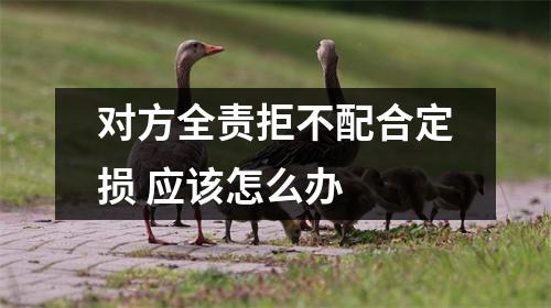 对方全责拒不配合定损 应该怎么办