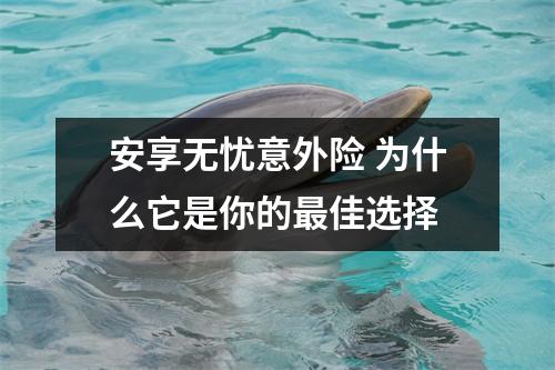 安享无忧意外险 为什么它是你的最佳选择