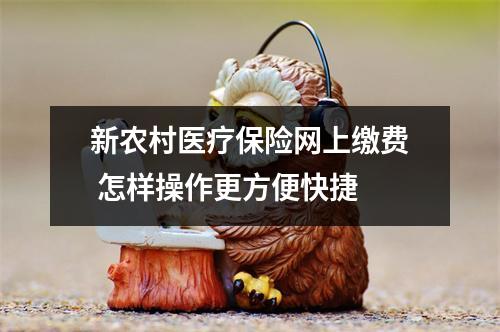 新农村医疗保险网上缴费 怎样操作更方便快捷