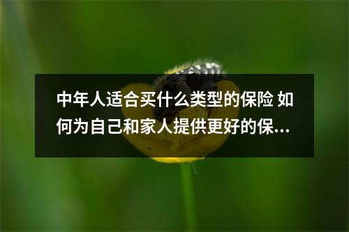 中年人适合买什么类型的保险 如何为自己和家人提供更好的保障