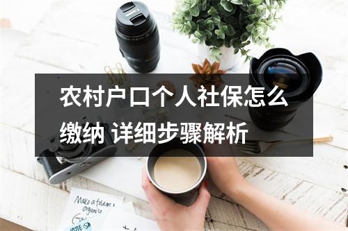 农村户口个人社保怎么缴纳 详细步骤解析