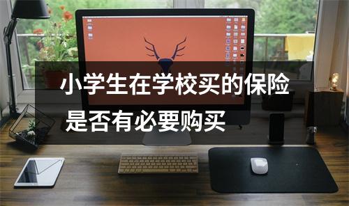 小学生在学校买的保险 是否有必要购买