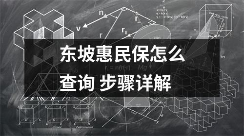 东坡惠民保怎么查询 步骤详解