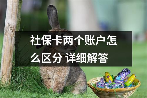 社保卡两个账户怎么区分 详细解答