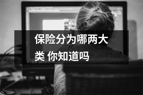 保险分为哪两大类 你知道吗 