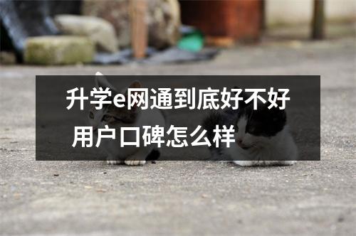 升学e网通到底好不好 用户口碑怎么样 