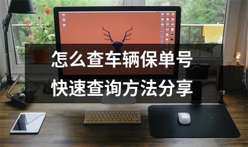怎么查车辆保单号 快速查询方法分享