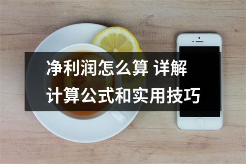 净利润怎么算 详解计算公式和实用技巧