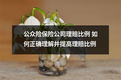 公众险保险公司理赔比例 如何正确理解并提高理赔比例