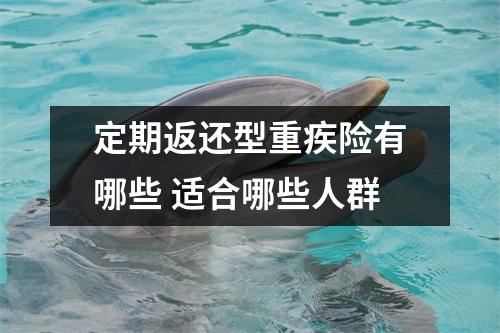 定期返还型重疾险有哪些 适合哪些人群