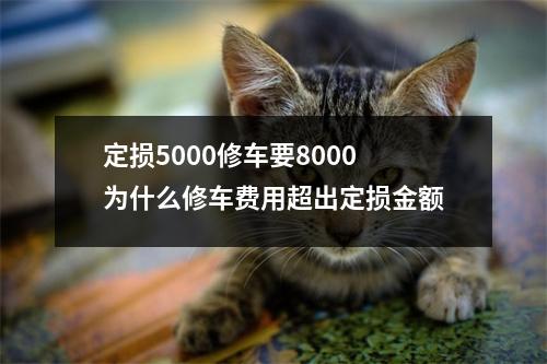 定损5000修车要8000 为什么修车费用超出定损金额