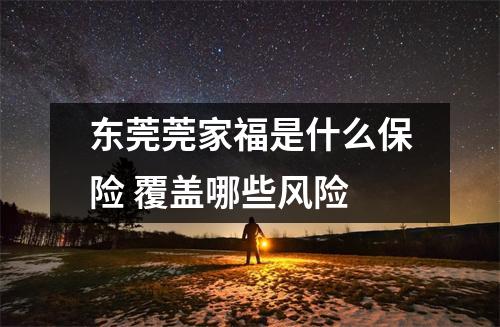 东莞莞家福是什么保险 覆盖哪些风险