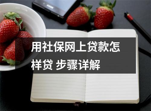 用社保网上贷款怎样贷 步骤详解