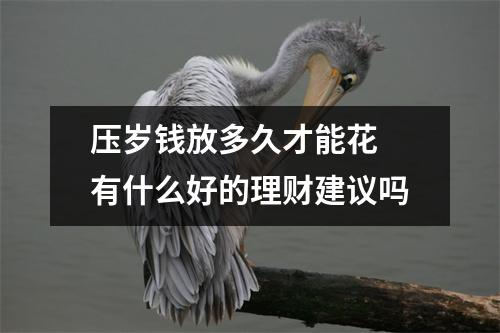 压岁钱放多久才能花 有什么好的理财建议吗