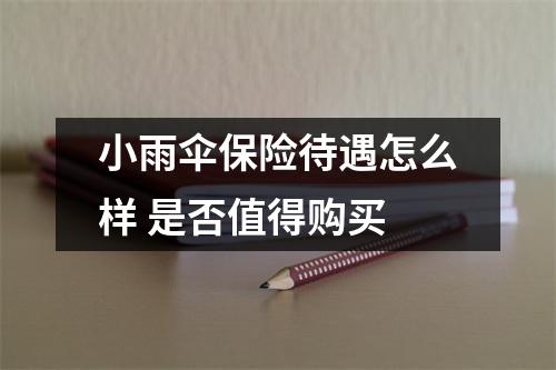 小雨伞保险待遇怎么样 是否值得购买