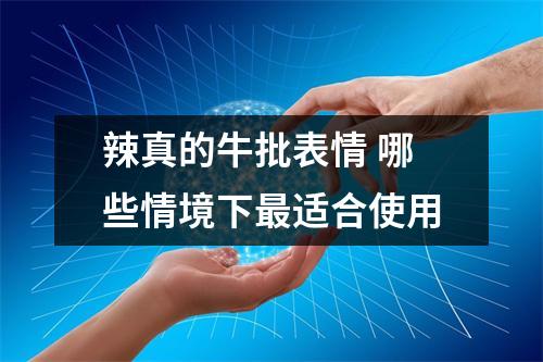 辣真的牛批表情 哪些情境下最适合使用