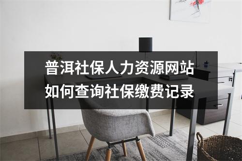普洱社保人力资源网站 如何查询社保缴费记录