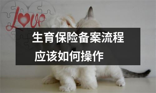 生育保险备案流程 应该如何操作