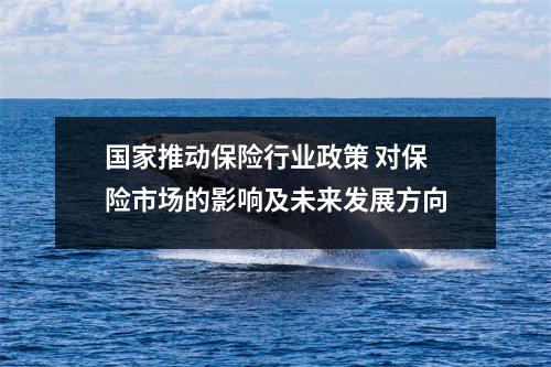 国家推动保险行业政策 对保险市场的影响及未来发展方向