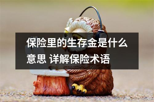 保险里的生存金是什么意思 详解保险术语