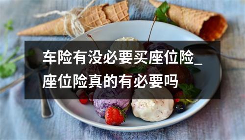 车险有没必要买座位险_座位险真的有必要吗 